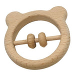 Bear Wooden Baby Rattle - 9cm